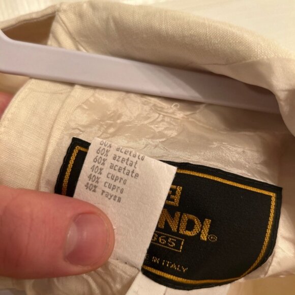 Beautiful Vintage Linen Fendi Backless Blazer - Picture 7 of 7